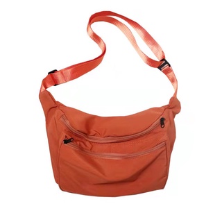 ] Deportes de compras Sling bolso de hombro Color liso Nylon Crossbody bolsas (9)