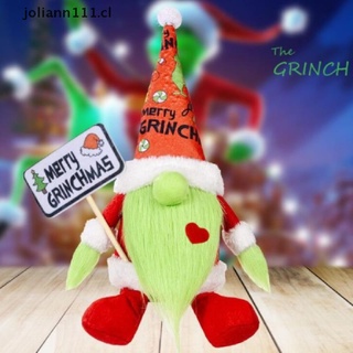 joli decoración de navidad adornos muñecas peludas verdes muñecas verdes monstruos adornos árbol cl (1)