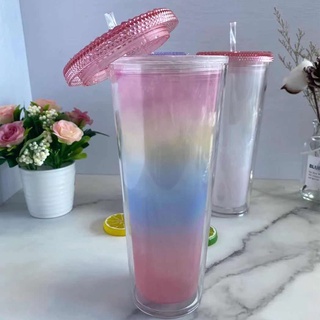 Nueva taza De pareja De Color cambiante De arcoiris De arcoíris De Moda creativa para hombres y mujeres De Color cambiante taza De 710 ml/24 Oz Poopew (4)
