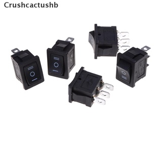 [crushcactushb] 5 piezas spdt on/off/on mini negro 3 pines rocker interruptor ac 6a/250v 10a/125v venta caliente