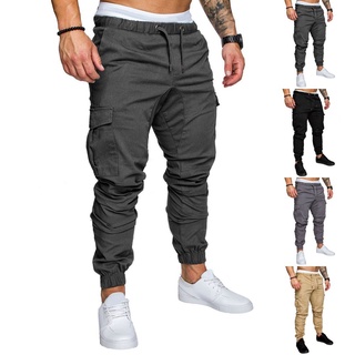 Fstylefang-trousers Active Cargo Casual Combat Joggers suelto para hombre pantalones de chándal