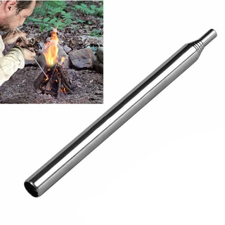[omeo] tubo de incendios soplado al aire libre portátil telescópico camping supervivencia retráctil tubo herramienta