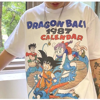 🙌 100% algodón de los hombres t-shirt de manga corta Dragon Ball Hong Kong estilo ins tendencia top verano coreano marea suelta marca compasiva AhMz (2)