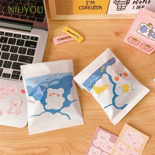 niuyou 10pcs coreano regalo bolsa de papel organizar bolsa de papel kraft bolsa de regalo regalo embalaje pequeño lindo almacenamiento en color cuadros