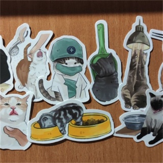 Estampas de patineta de juguete de seleium Notebook Para coche Guitarra Laptop Gatos lindos stickers de animales (9)
