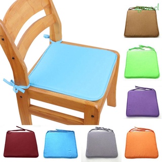 agnus suave silla cojines de color sólido decoración del hogar cojín de asiento lazo en extraíble para jardín cocina oficina interior al aire libre comedor lavable silla cubierta/multicolor