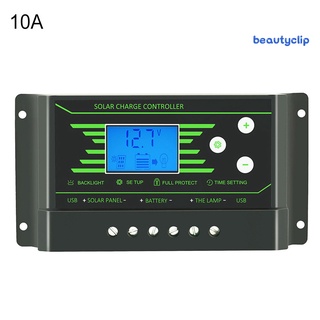 10/20/30a pwm pantalla lcd dual usb regulador de voltaje solar controlador de carga [beautyclip] (7)