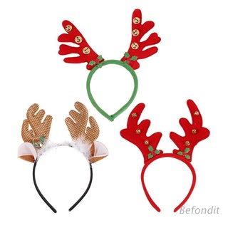 BEF Christmas Headband Elk Antlers Hair Hoop Xmas Party Kids Favor Headwear Christmas Decorations Party Cosplay Accessories