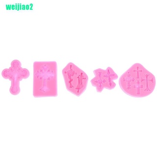 Weijiao2 - molde de silicona para Fondant, cruz de jesús, para hornear, herramientas de decoración