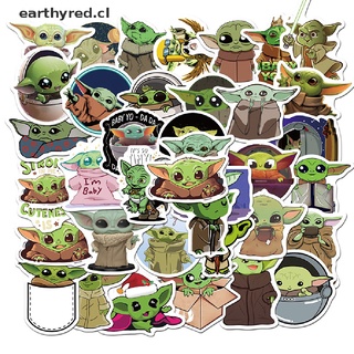 （earthy） 50pcs Baby Yoda Stickers Laptop Guitar Skateboard Luggage Car Graffiti Sticker {bigsale}