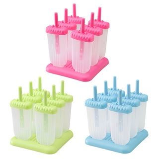 ◎welcome◎6 Cells DIY Popsicle Molds Ice Cream Makers Frozen Ice-lolly Moulds Tray