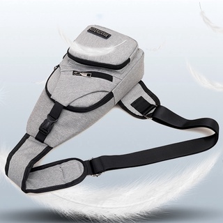 Jiuced umberral gyets hombres bolso de pecho hombro Sling Pack USB puerto de carga deportes Crossbody bolso (3)