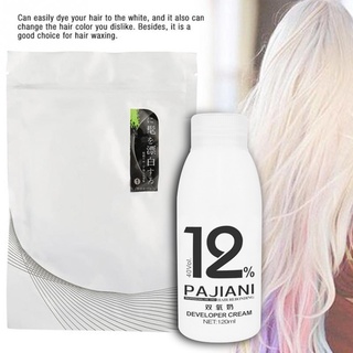 [wa] Tinte blanqueador de cabello crema de blanqueamiento salón peluquería polvo con leche dioxigen
