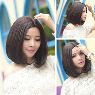 weimeiyu mujeres señora moda corto pelo recto pelucas completo cosplay fiesta extensión de pelo