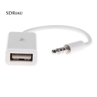 Conector De Enchufe De Audio AUX Macho De 3,5 Mm A USB 2.0 Hembra Cable Convertidor (4)