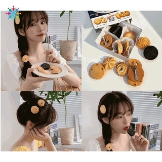 Lindo galletas horquillas para las niñas creativo lado superior Clips tocado naranja oso Cookie adorno de pelo moda accesorios de pelo TCH
