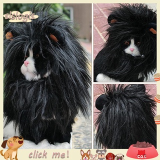 sgk_ disfraz de mascota león melena diseño simulación poliéster cosplay prop peluca gorra para perro