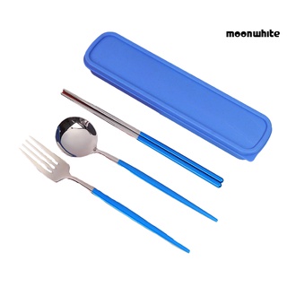 【KT】3Pcs/Set Spoon Anti-deform Rust-proof Stainless Steel Portable Flatware Set for Home (8)