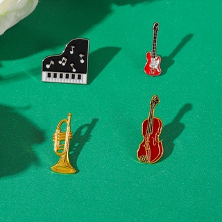 Broches De 4 Estilos De Música Instrumento Esmalte Solapa De Violonchelo Pins Mochila Insignias Regalos Para Amigos