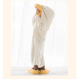 lE2c Camisón de franela engrosado para hombres y mujeres de una pieza saco de dormir pato Otoño e Invierno pijamas de pareja (4)