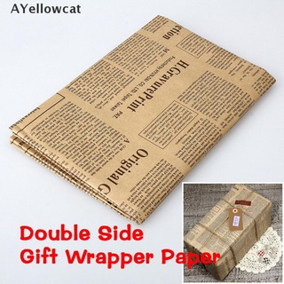 Ayc papel de regalo envoltura de papel de doble cara de navidad papel Kraft Vintage MY