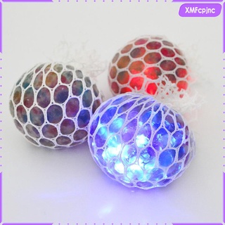 bolas de uva exprimir led light up glitter bola blanda adulto niños juguete sensorial (1)
