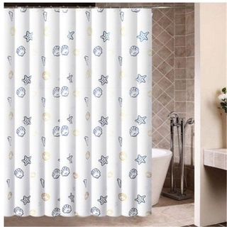 Ocean World Polyester Shower Curtain Thicken Waterproof Shower Curtain Mildew Environmental Bathroom Bath Cord