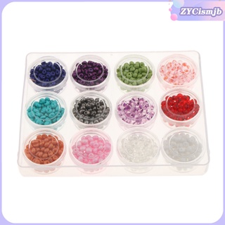 1800Pcs 8/0 cuentas de cristal de colores Mini cuentas redondas para hacer joyas de bricolaje