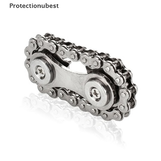 Protectionubest Sprockets Flywheel Fingertip Gyro Sprockets Chains EDC Metal Toy Gear Chain NPQ