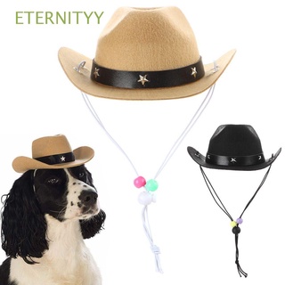 eternityy al aire libre mascota perro sombrero ajustable perros gatos headwear perros gato gorras accesorios para mascotas verano foto prop divertido vaquero sombreros/multicolor