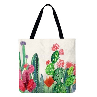 cactus impreso bolso de la compra casual grande bolso de mano (40 x 40 cm)