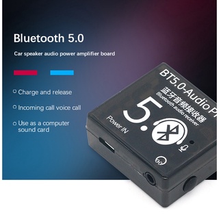 mini receptor de audio compatible con bluetooth 5.0 receptor de audio bt5.0 pro mp3 sin pérdidas reproductor inalámbrico estéreo amplificador de música módulo con caso 12