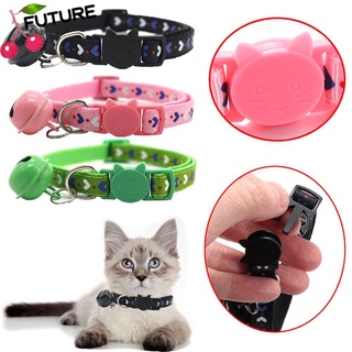 Future hebilla Collar de perro gato accesorios amor corazón gato collares suministros mascotas cachorro campana ajustable colgante gatito Collar