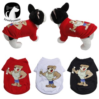 Listo Stock (L) Moda De Dibujos Animados Suave Disfraz Mascota Verano Chaleco T-Shirt Cachorro Perro Ropa Deportiva