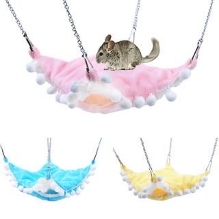 waitofthe Pet Hamster Warm Double Layer Hanging Hammock Soft Nest House Cage Sleeping Bed