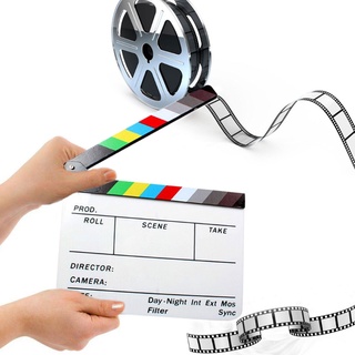 Colorful Clapper Board Acrylic Director TV Movie Film Clapboard Tools