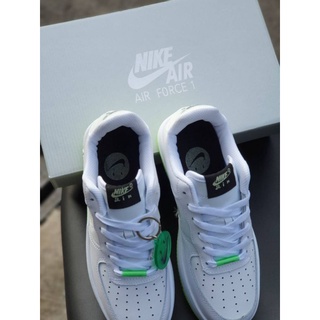 100% authentic Sepatu Sneakers NK Air Force 1 Low Swosh Glow In The Dark White Kualitas Import