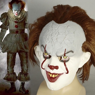 Stephen King's It máscara Pennywise Horror payaso Joker Headcover Cosplay Halloween