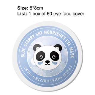 broadfashion - sábana de máscara de ojos naturales, color rosa, hidratante, estrellada, humedad para uso profesional (4)