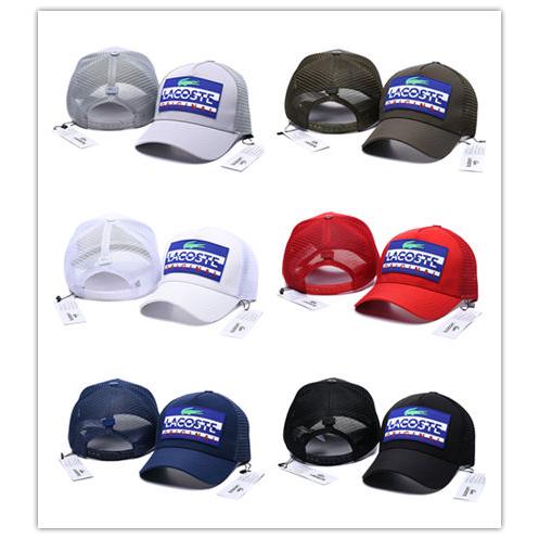 barato lacoste gorra de béisbol casual deportes sombrero hombres mujeres colorido ajustable gorra
