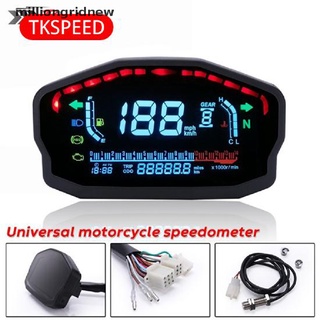 [milliongridnew] tacómetro digital lcd universal para motocicleta led velocímetro medidor de odómetro