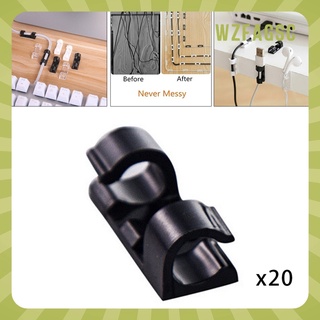 20x clips De cables Organizador De escritorio para pared (3)