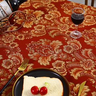 Paño de tabla alas meja makan rojo encaje mantel engrosado aislamiento térmico Anti-quemaduras muebles paño de polvo (3)