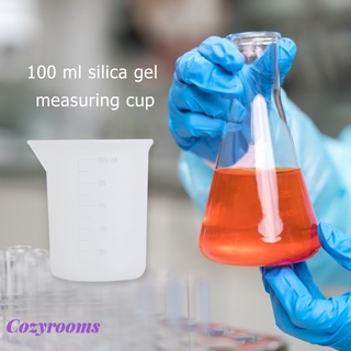 (Cozyrooms) Taza medidora de silicona epoxi de cristal de 100 ml con taza de mezcla de ajuste de escala