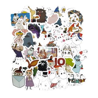 40 Pzs Calcomanías Impermeables De Dibujos Animados De Hipopótamo Moomin
