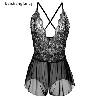 Bsfc Women Sexy Lingerie Deep V Lace Dress Open Crotch Underwear Sleepwear Babydoll Fancy (4)