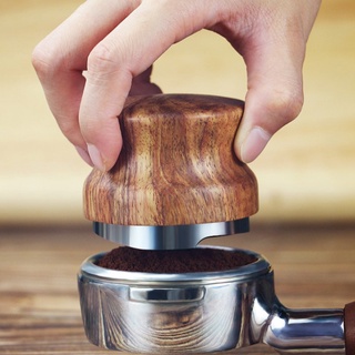 [top] Trébol máquina de tela de café en polvo de pera flor madera 304 acero inoxidable máquina de polvo espresso café polvo martillo 51/58 mm