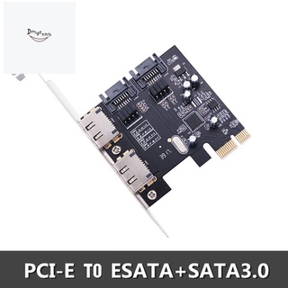 Sata tarjeta elevadora PCI-E a ESATA+SATA 6G tarjeta de expansión de disco duro PCIe a SATA/ESATA tarjeta adaptadora