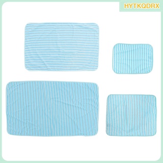 [hytkqdrx] Almohadillas de incontinencia reutilizables impermeables, almohadillas lavables para cama, Color azul, ideal para adultos, niños y (3)