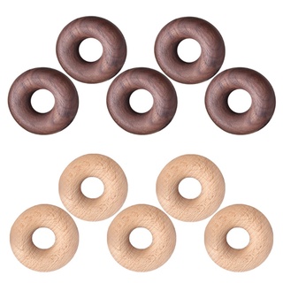 doris* 5 piezas creativo nórdico de madera de sellado de alimentos clips dulces bollos en forma de círculo snack café bolsa de té a prueba de humedad sellador abrazadera